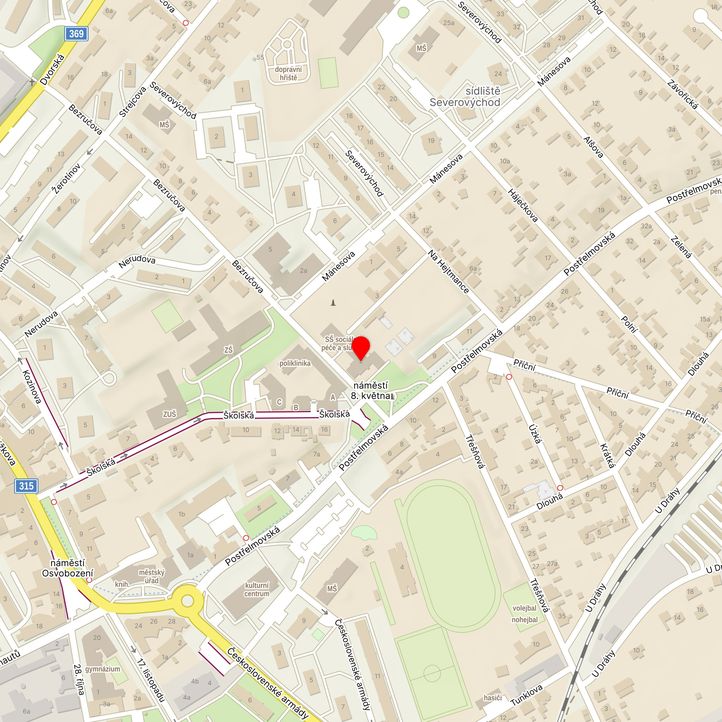 Mapa školy z Mapy.cz