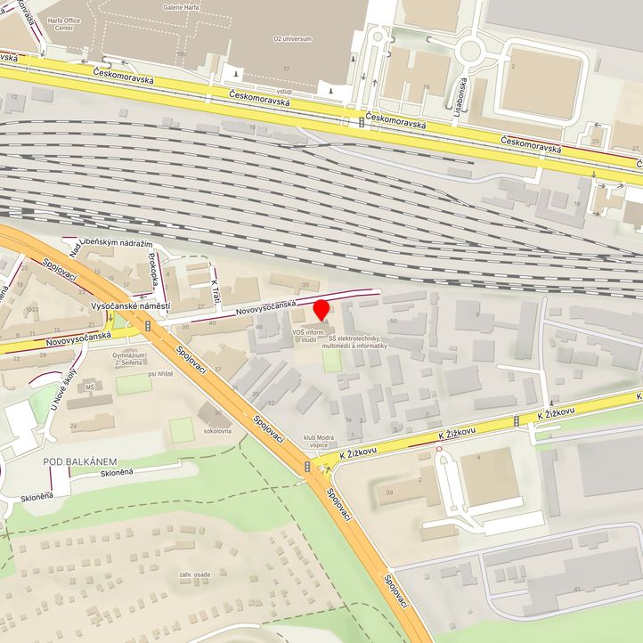 Mapa školy z Mapy.cz