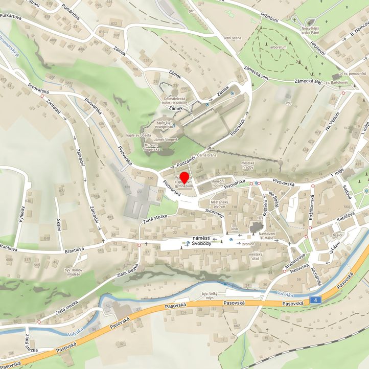 Mapa školy z Mapy.cz