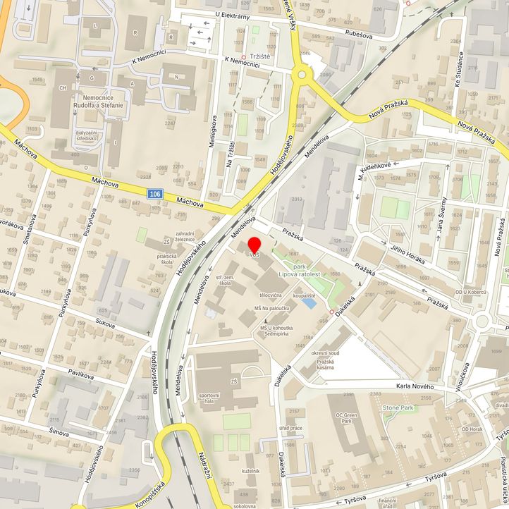 Mapa školy z Mapy.cz