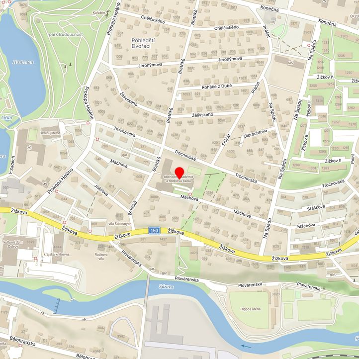 Mapa školy z Mapy.cz