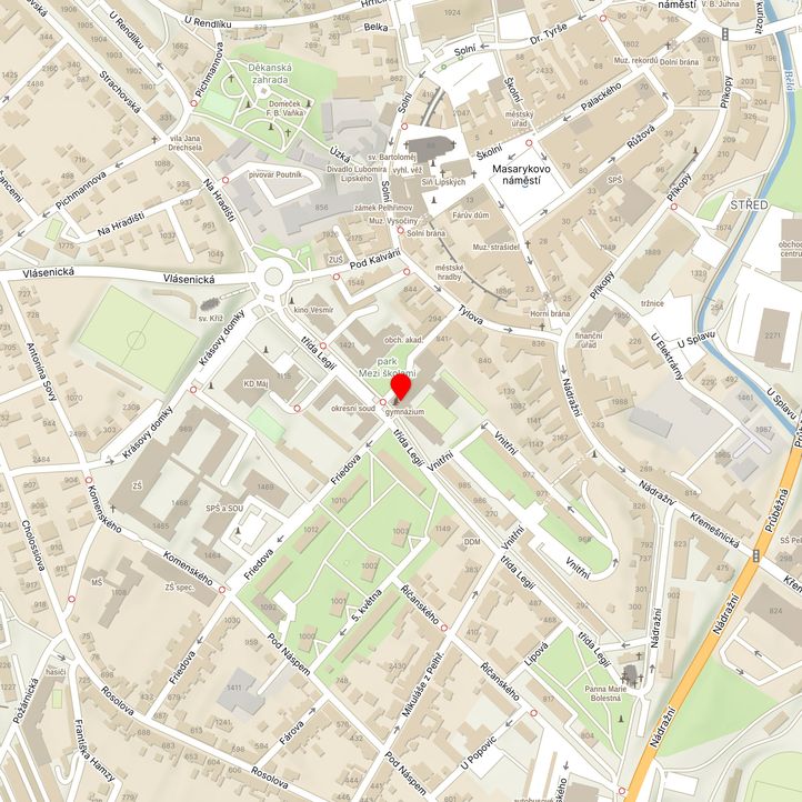 Mapa školy z Mapy.cz