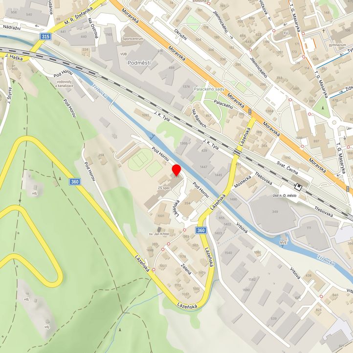 Mapa školy z Mapy.cz