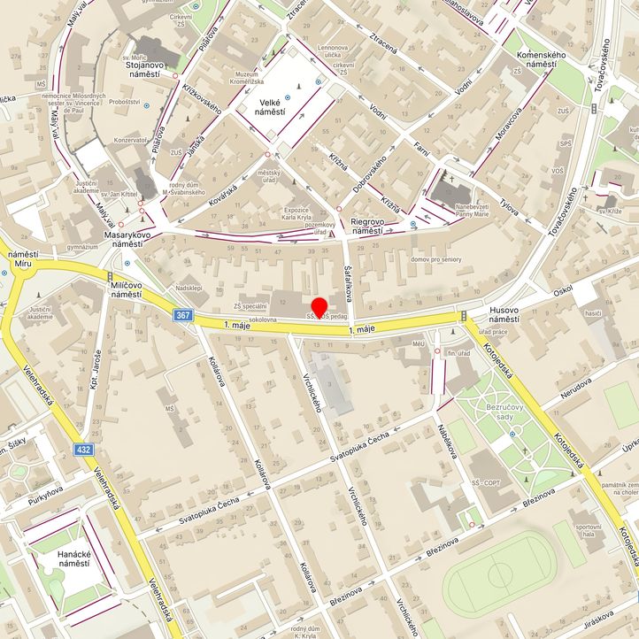 Mapa školy z Mapy.cz