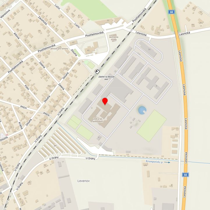 Mapa školy z Mapy.cz