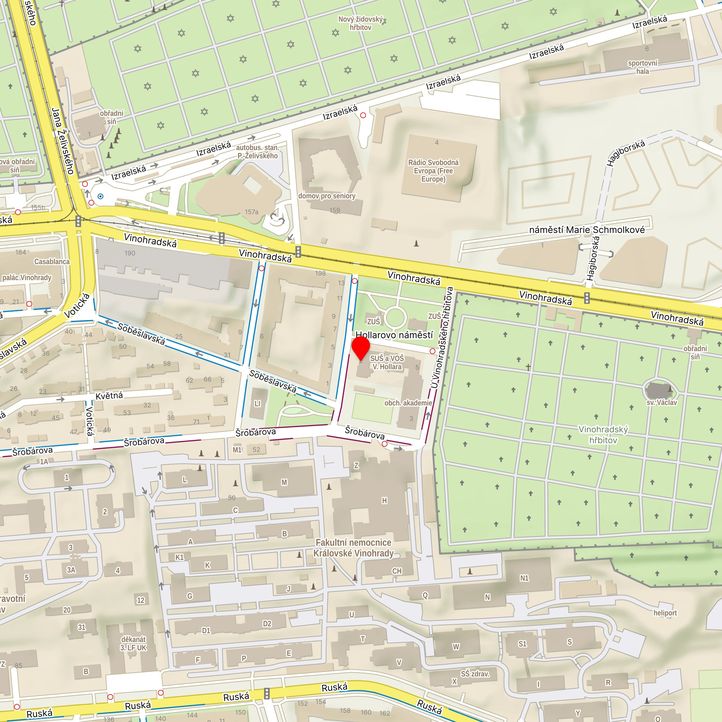 Mapa školy z Mapy.cz