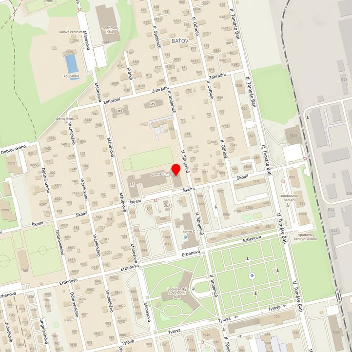 Mapa školy z Mapy.cz