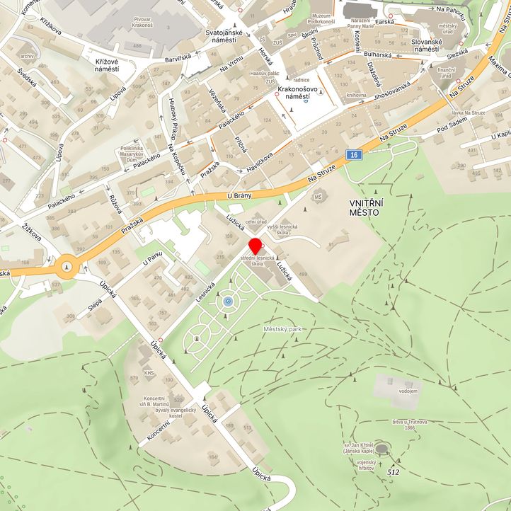 Mapa školy z Mapy.cz