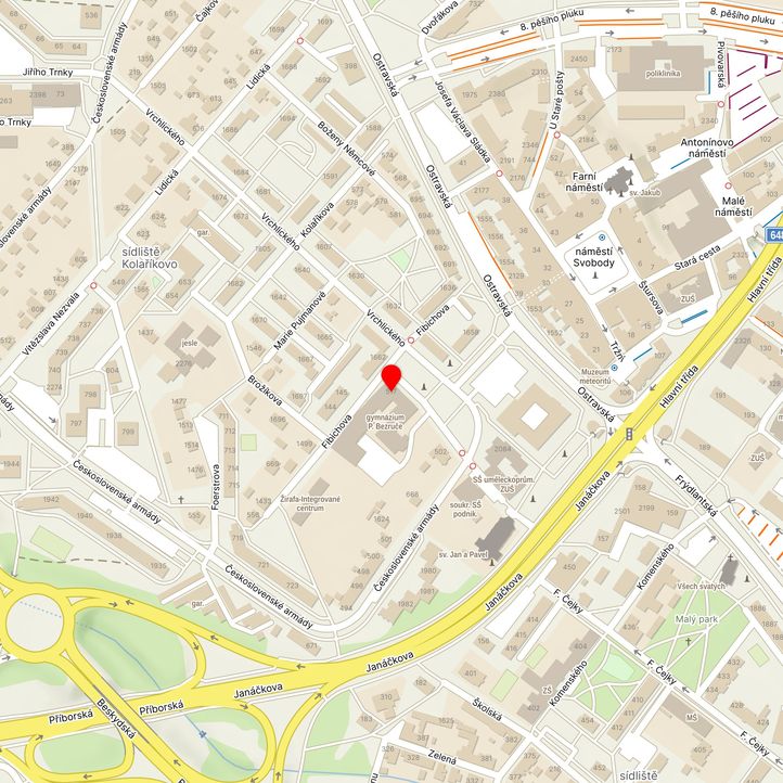 Mapa školy z Mapy.cz