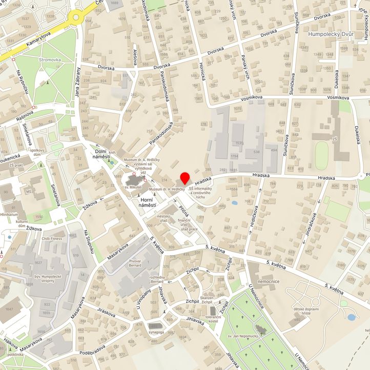 Mapa školy z Mapy.cz