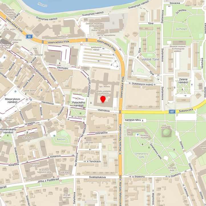 Mapa školy z Mapy.cz