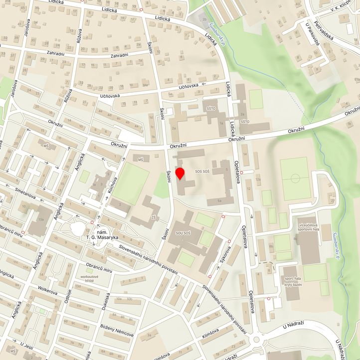 Mapa školy z Mapy.cz