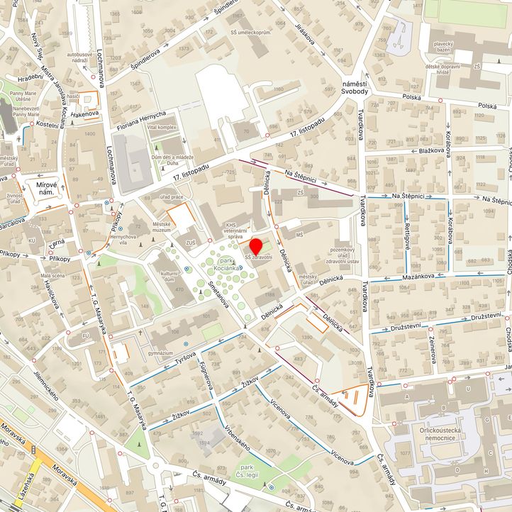 Mapa školy z Mapy.cz