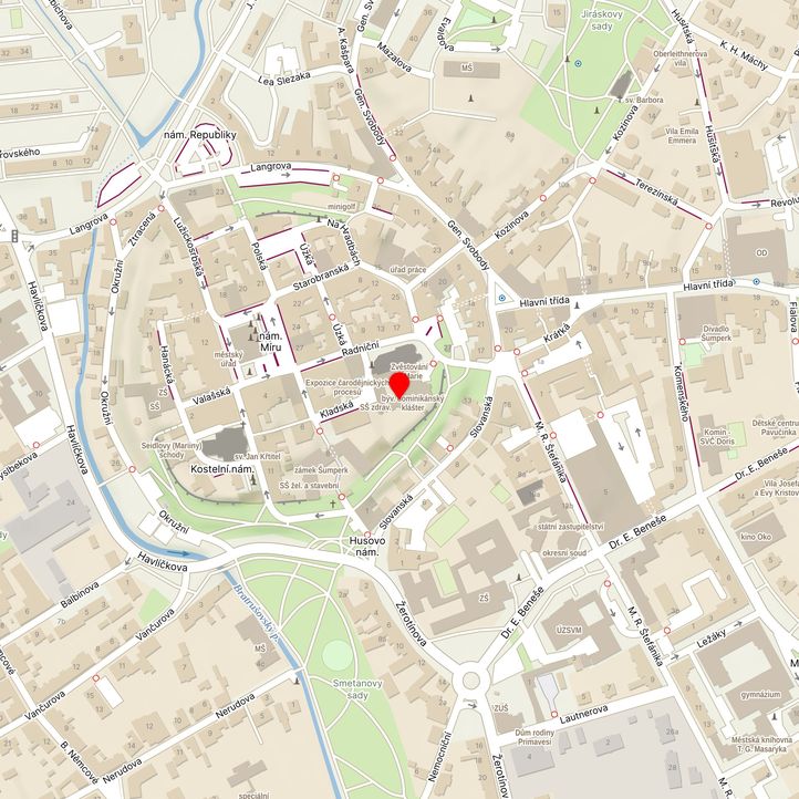 Mapa školy z Mapy.cz