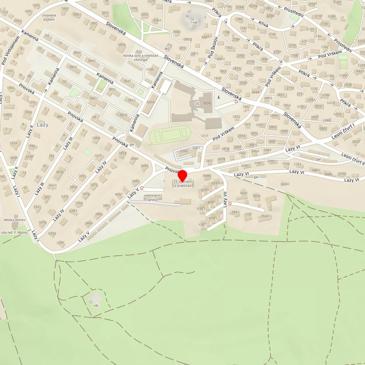 Mapa školy z Mapy.cz