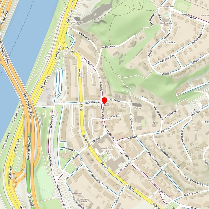 Mapa školy z Mapy.cz