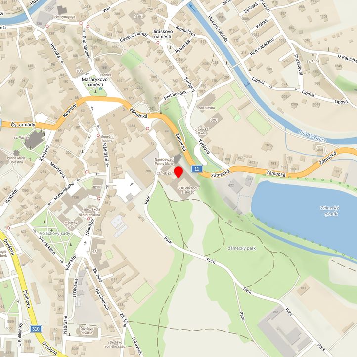 Mapa školy z Mapy.cz