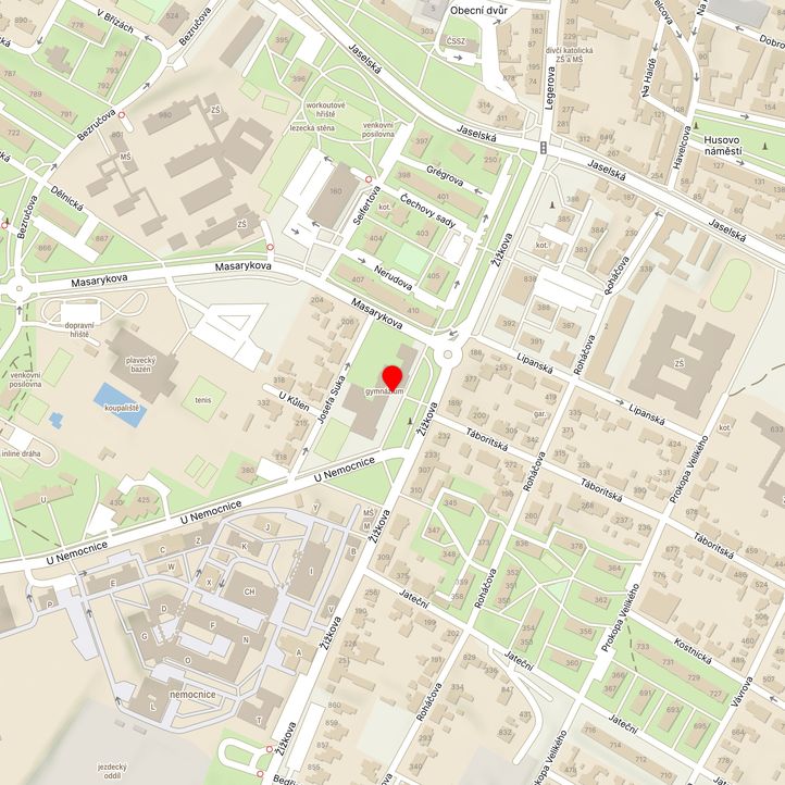 Mapa školy z Mapy.cz