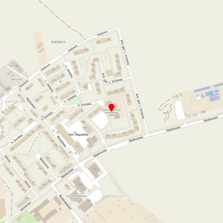 Mapa školy z Mapy.cz