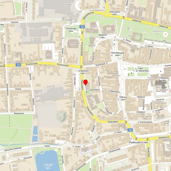 Mapa školy z Mapy.cz