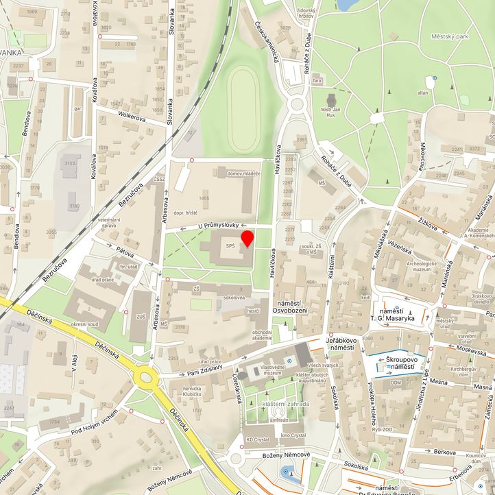 Mapa školy z Mapy.cz