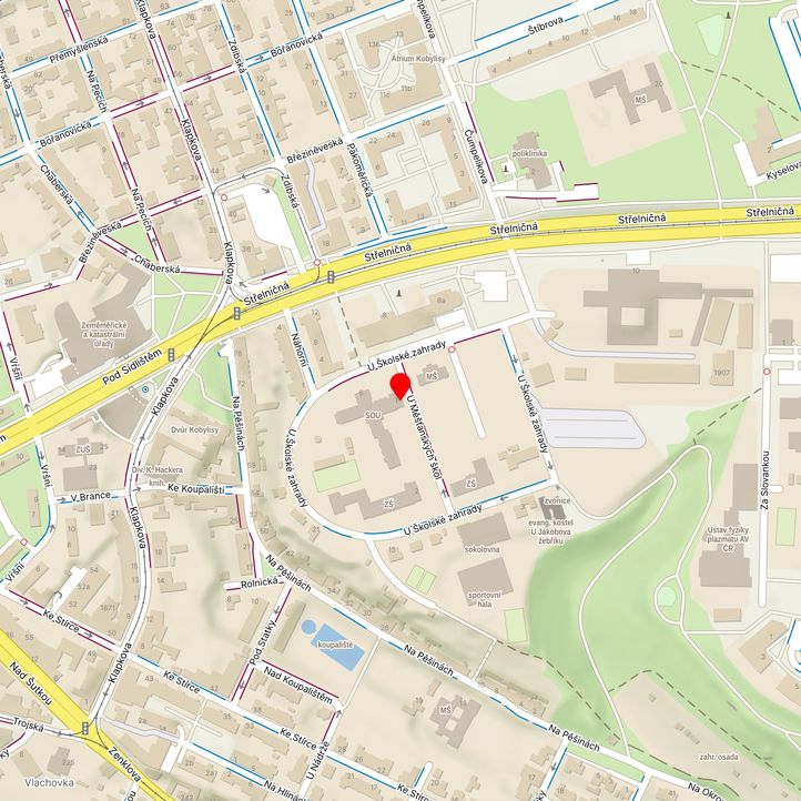 Mapa školy z Mapy.cz