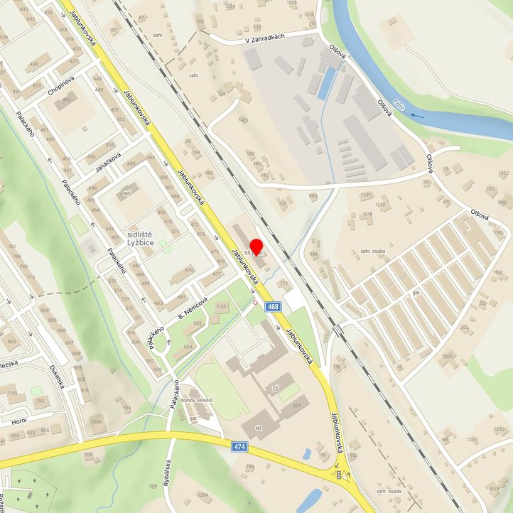 Mapa školy z Mapy.cz