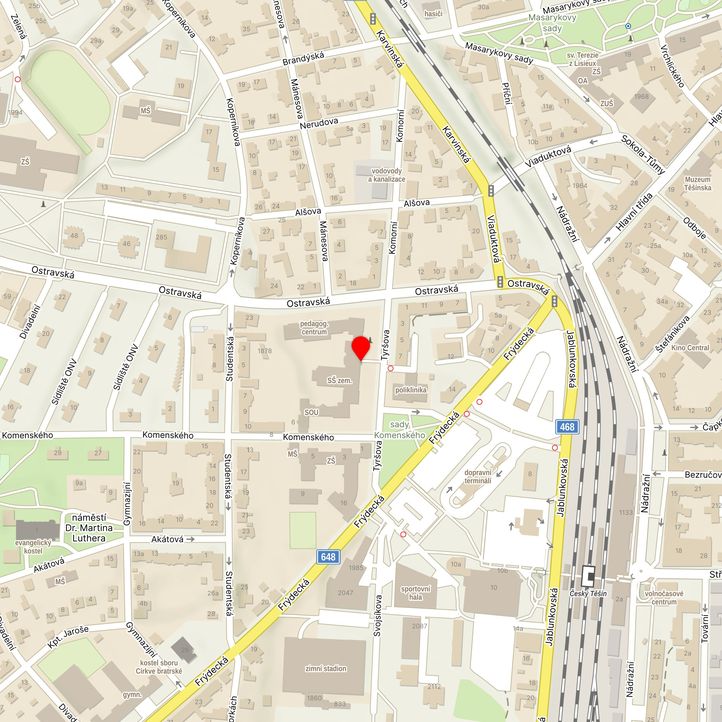 Mapa školy z Mapy.cz