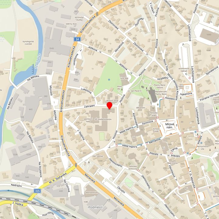 Mapa školy z Mapy.cz