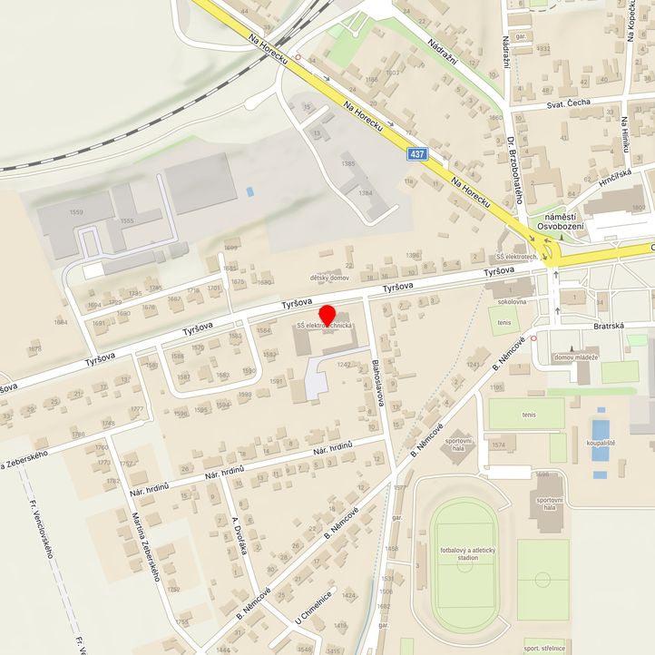 Mapa školy z Mapy.cz