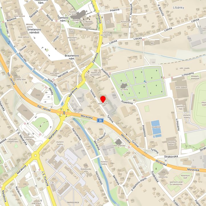 Mapa školy z Mapy.cz