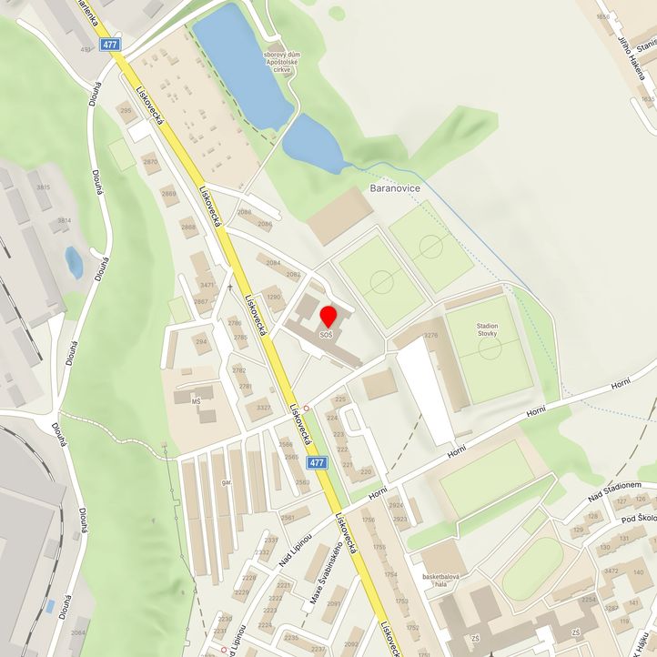 Mapa školy z Mapy.cz