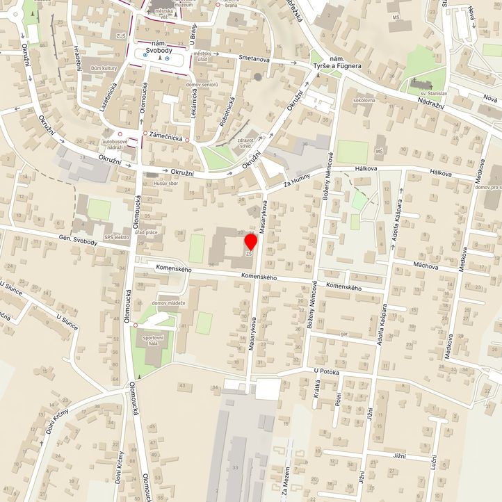 Mapa školy z Mapy.cz