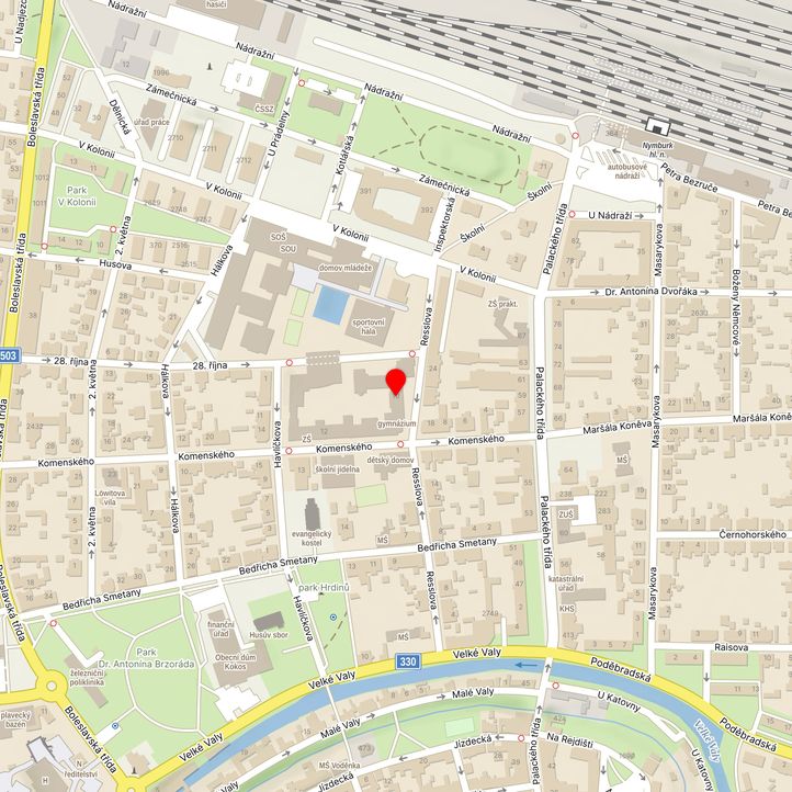 Mapa školy z Mapy.cz