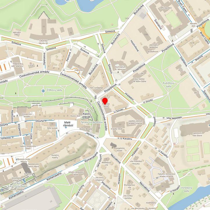 Mapa školy z Mapy.cz