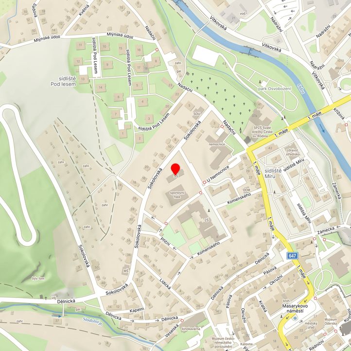 Mapa školy z Mapy.cz