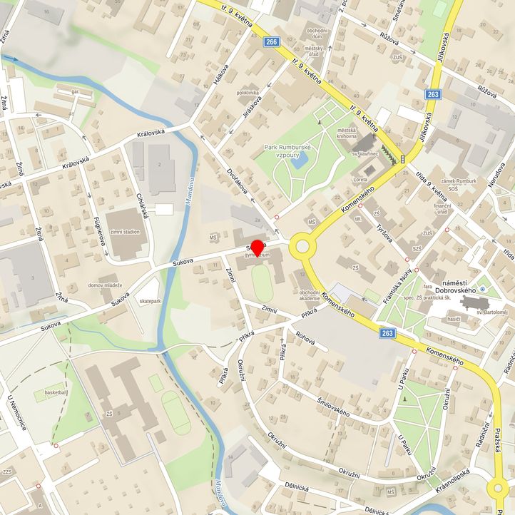 Mapa školy z Mapy.cz