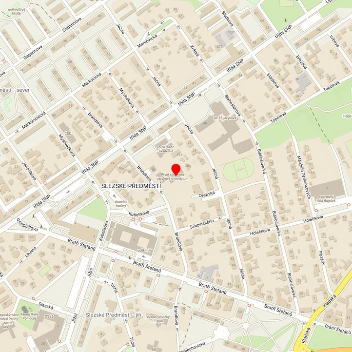 Mapa školy z Mapy.cz