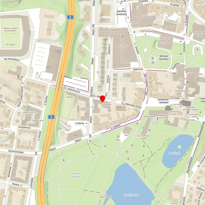 Mapa školy z Mapy.cz