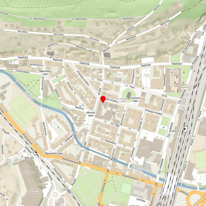 Mapa školy z Mapy.cz