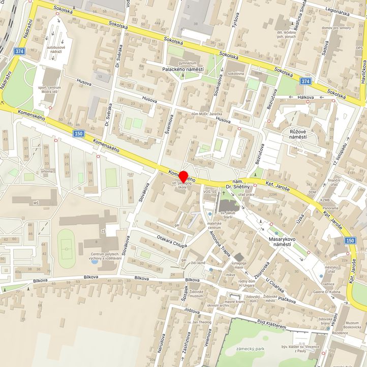 Mapa školy z Mapy.cz