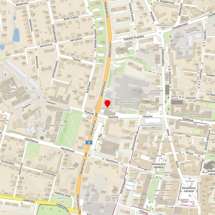 Mapa školy z Mapy.cz