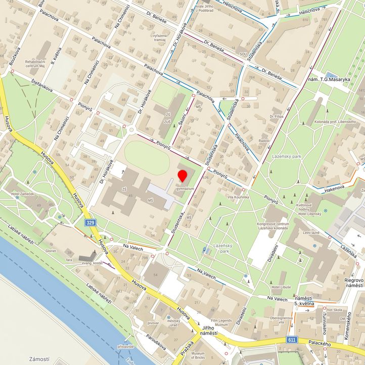 Mapa školy z Mapy.cz