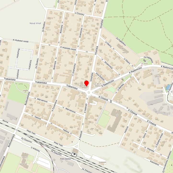 Mapa školy z Mapy.cz