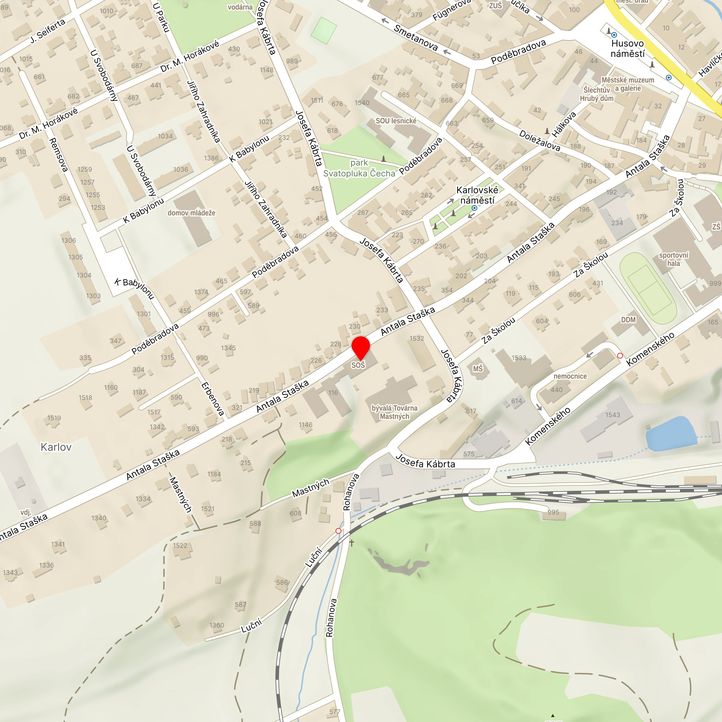 Mapa školy z Mapy.cz