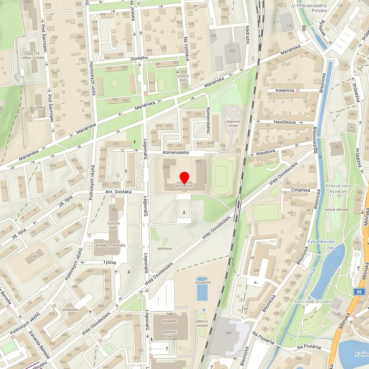 Mapa školy z Mapy.cz