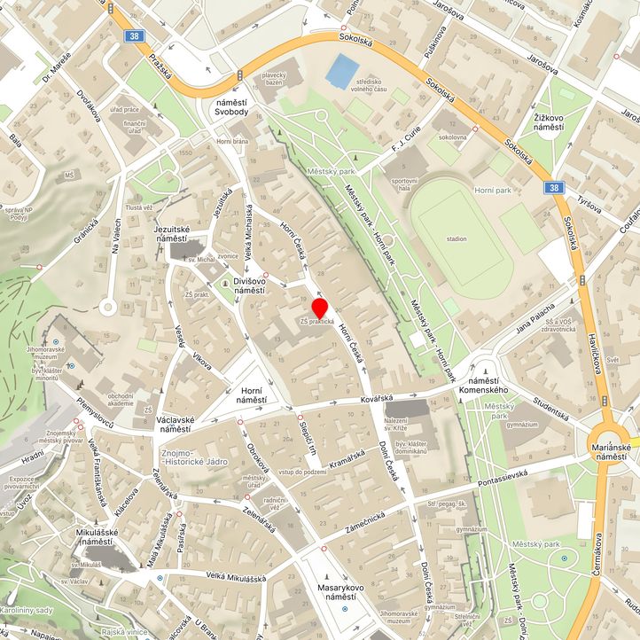 Mapa školy z Mapy.cz