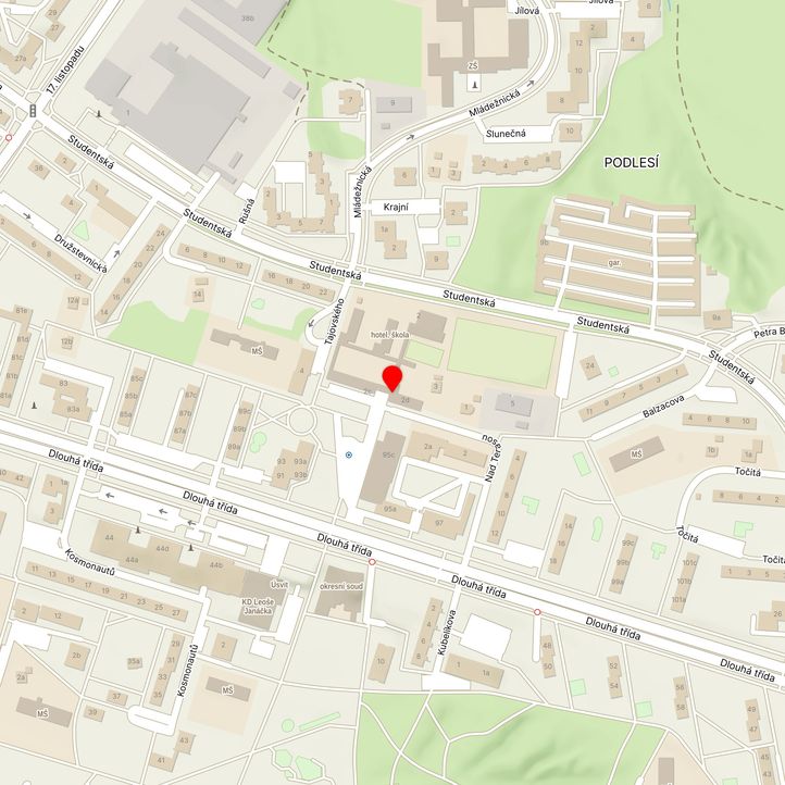 Mapa školy z Mapy.cz