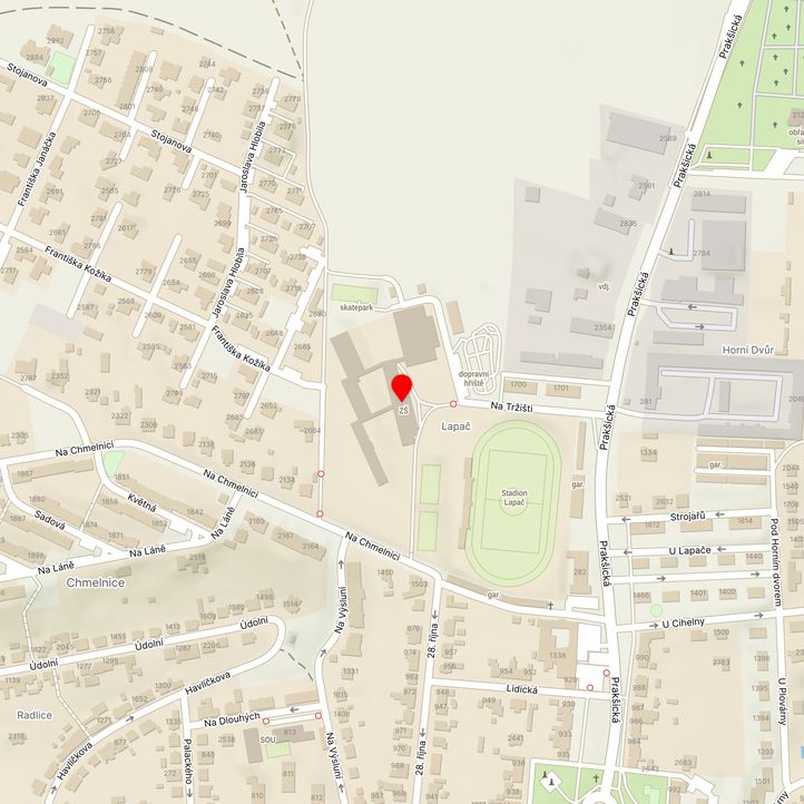 Mapa školy z Mapy.cz