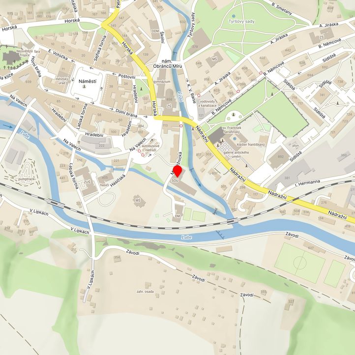 Mapa školy z Mapy.cz